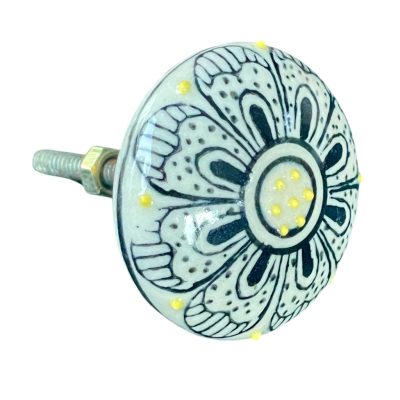 Vintage stílusú porcelán bútorgomb