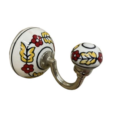 1 akasztós kézzel festett porcelán fogas