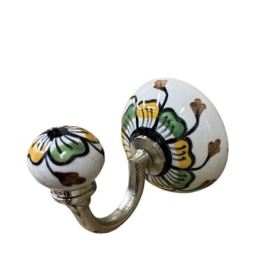 1 akasztós kézzel festett porcelán fogas