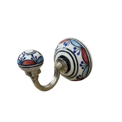 1 akasztós kézzel festett porcelán fogas