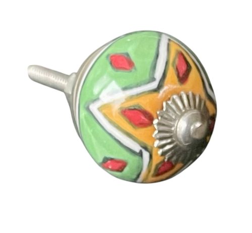 Kézzel festett vintage stílusú porcelán bútorgomb