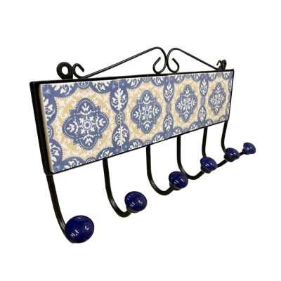 6 akasztós kerámia fogas (csempeméret 7,5x30 cm)