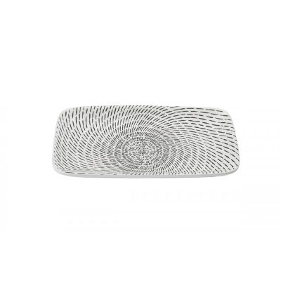 Modern design porcelán négyszögletes  tál   