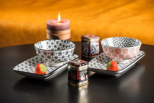 Asia tea 4 részes modern design porcelán teázó készlet 2 személyre 