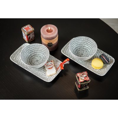   Bali 4 részes modern design porcelán étkészlet 2 személyre 