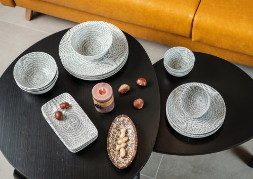 Bali 20 részes modern design porcelán étkészlet 4 személyre 