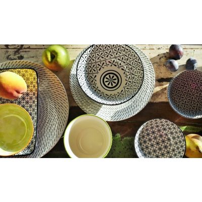   Retro star 28 részes modern design porcelán étkészlet 4 személyre 