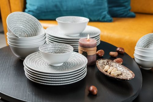 Bali 30 részes modern design porcelán étkészlet 6 személyre 