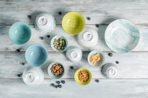 Living colour P 13 részes modern design porcelán étkészlet 6 személyre 