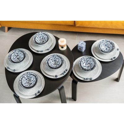   Flowers of princess 24 részes modern design porcelán étkészlet 6 személyre 